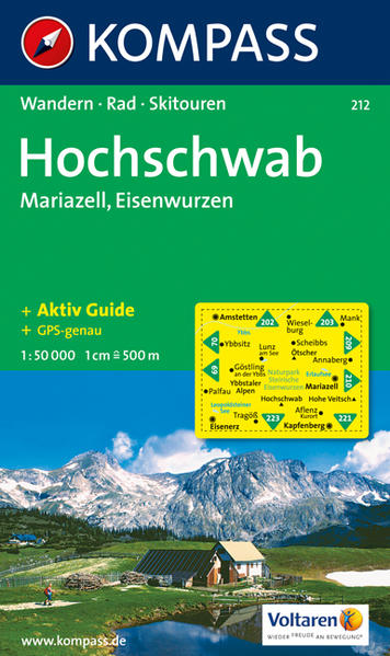 Hochschwab - Mariazell - Eisenwurzen Wanderkarte mit Aktiv Guide, Radwegen und Skitouren. GPS-genau. 1:50000 - KOMPASS-Karten GmbH