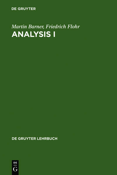 Analysis, 2 Bde., Kt, Bd.1 - Flohr,  Friedrich und  Martin Barner