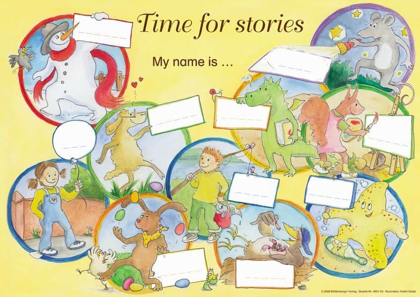 Time for stories. Pfiffige Bild-Text-Hefte für Klasse 3 bis 6 / Time for stories - Das Poster zu den Kurzgeschichten - Erdmann, Bettina