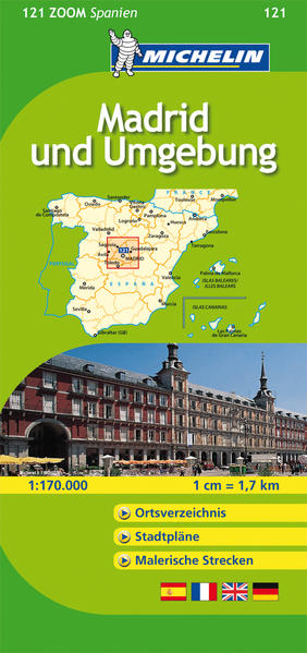 Michelin Madrid und Umgebung Straßen- und Tourismuskarte 1:170.000 - MICHELIN