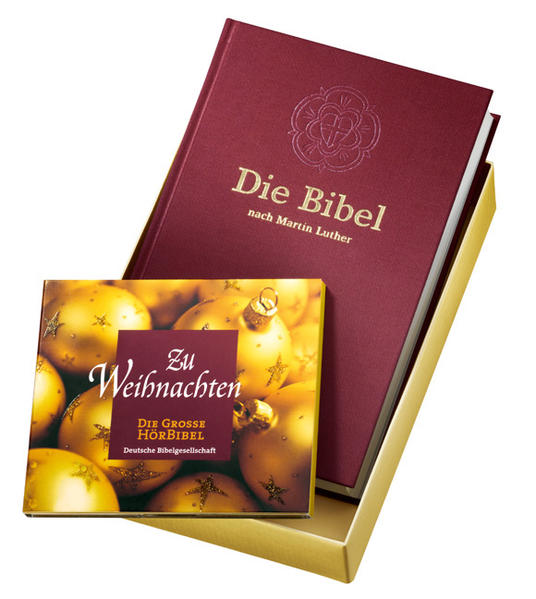 Festliche Familienbibel mit Weihnachts-CD Präsentangebot: Die Bibel nach Martin Luther und  Die Große HörBibel - Zu Weihnachten