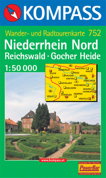 Niederrhein Nord /Reichswald /Gocher Heide Mit Radwegen. 1:50000