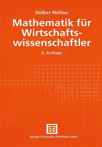 Mathematik für Wirtschaftswissenschaftler - Nollau, Volker und Wolfgang Macht