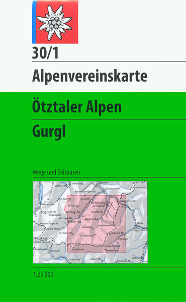 Ötztaler Alpen - Gurgl Wege und Skitouren - Topographische Karte 1:25000 - Österreichischer Alpenverein