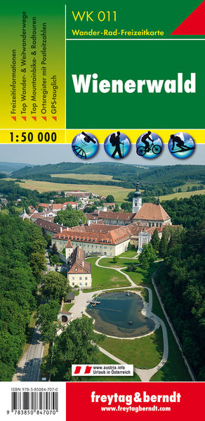 Wienerwald, Wanderkarte 1:50.000, WK 011 - freytag & berndt