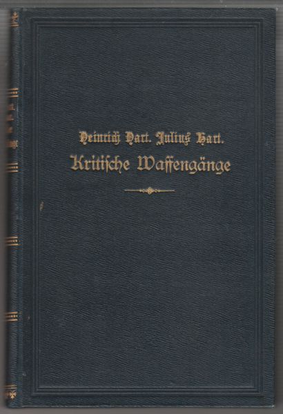 HART, Heinrich u. Julius. Kritische Waffengnge.