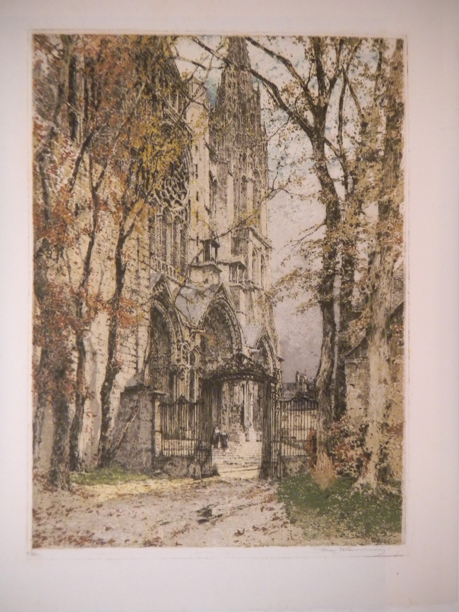 CHARTRES - KASIMIR, Luigi. Graphiker (1881-1962). [Kathedrale von Chartres].