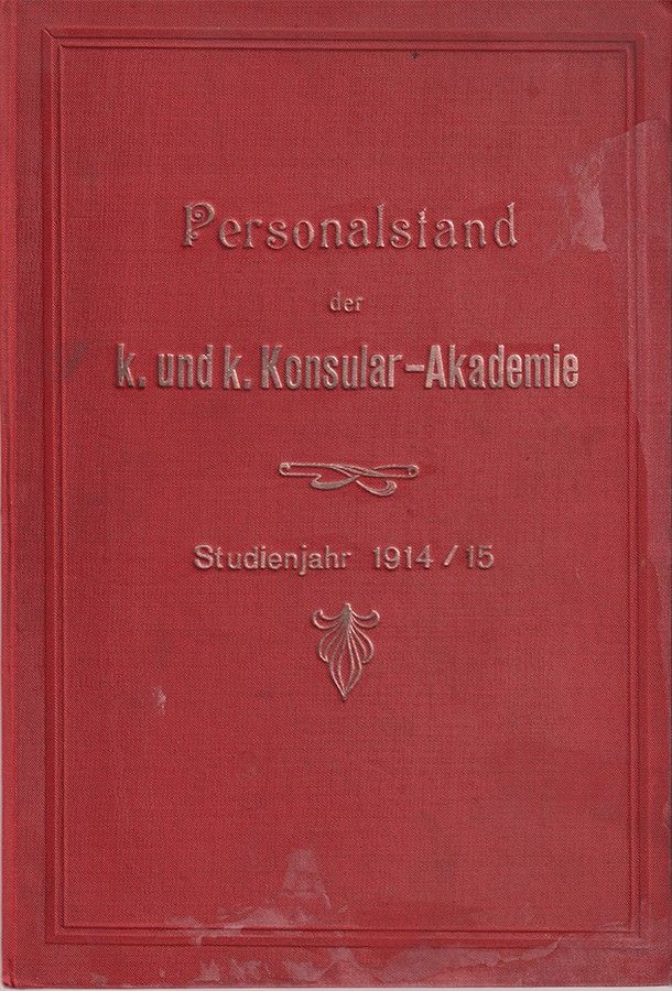 Personalstand der k. und k. Konsular-Akademie. Studienjahr 1914/15.