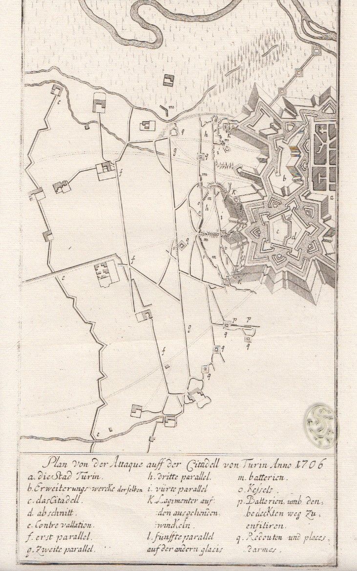  Plan von der Attaque auff der Citadell von Turin Anno 1706.