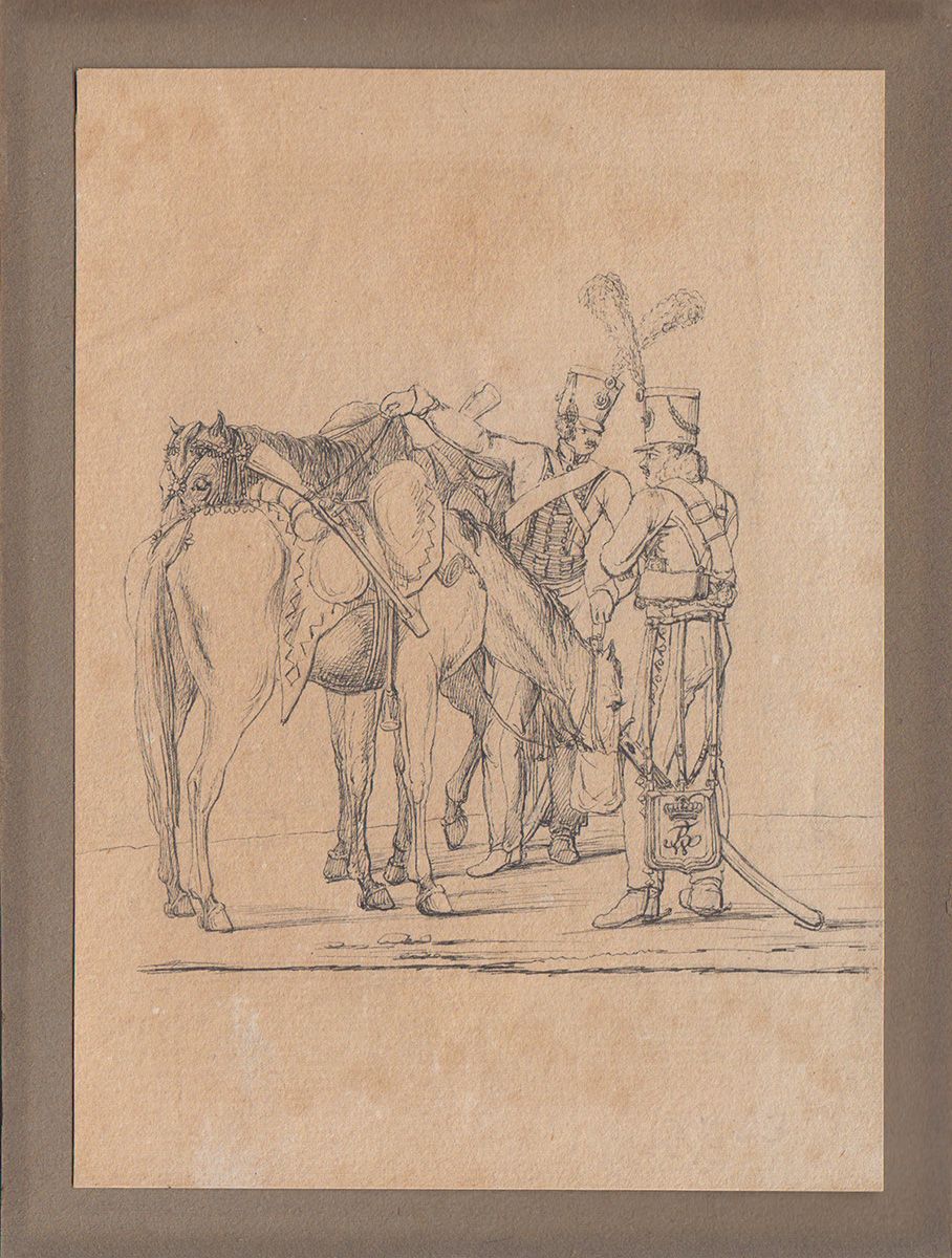 KLEIN, Johann Adam (1792-1875). [Husaren mit Pferden].