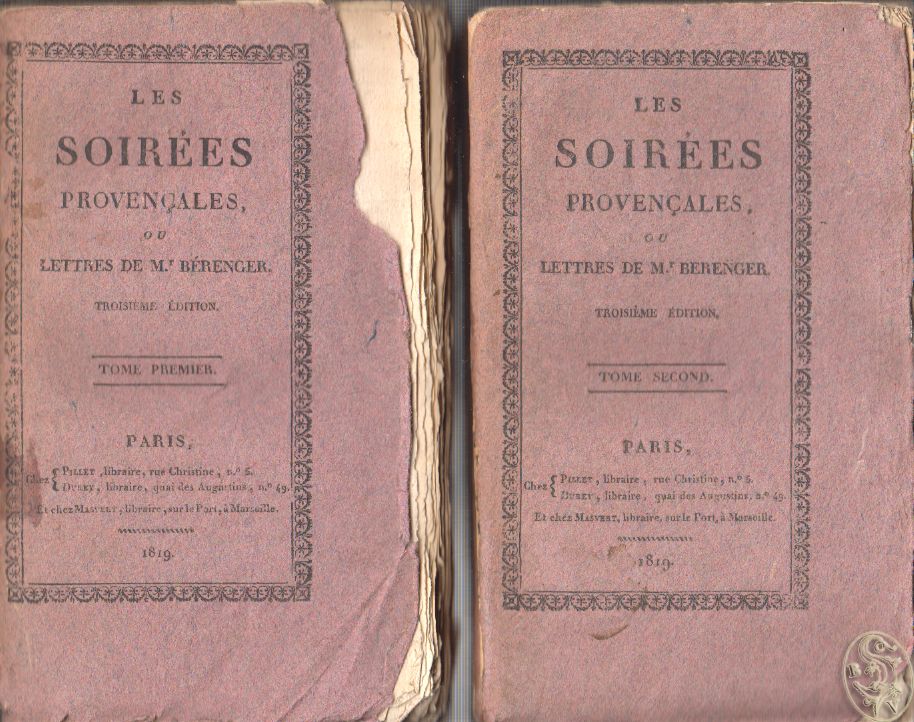 BERENGER, M. L. P. Les Soirees Provencales, ou Lettres de M. L. P. Berenger.
