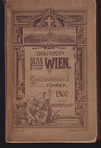 WIEN - PEUCKER, Karl (Bearb.). Plan von Wien. Mit Strassenverzeichnis und Fhrer.