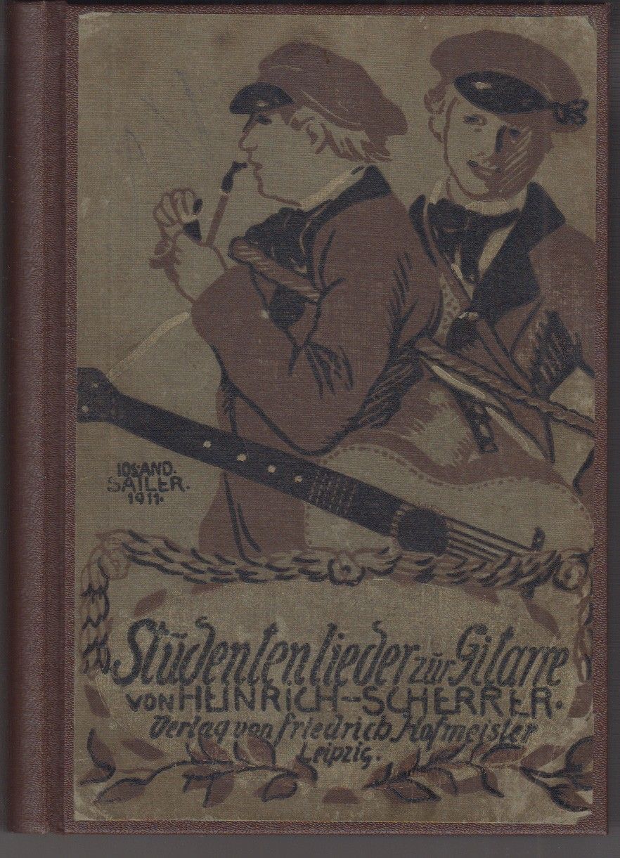 SCHERRER, Heinrich (Hrsg.). Deutsche Studentenlieder mit einer volkstümlichen Gitarrebegleitung aus dem Stegreif zu spielen.