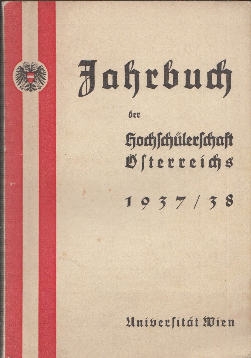  Jahrbuch der Hochschülerschaft Österreichs 1937/38.