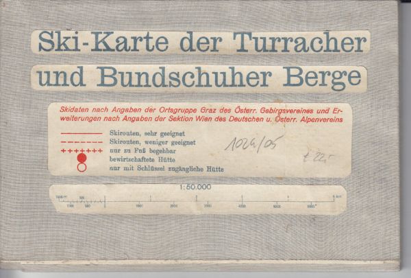  Ski-Karte der Turracher und Bundschuher Berge.