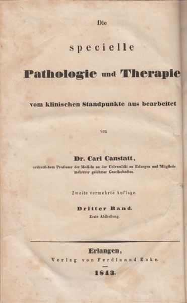 Handbuch der medicinischen Klinik. Die specielle Pathologie und Therapie vom klinischen Standpunkte aus bearbeitet.