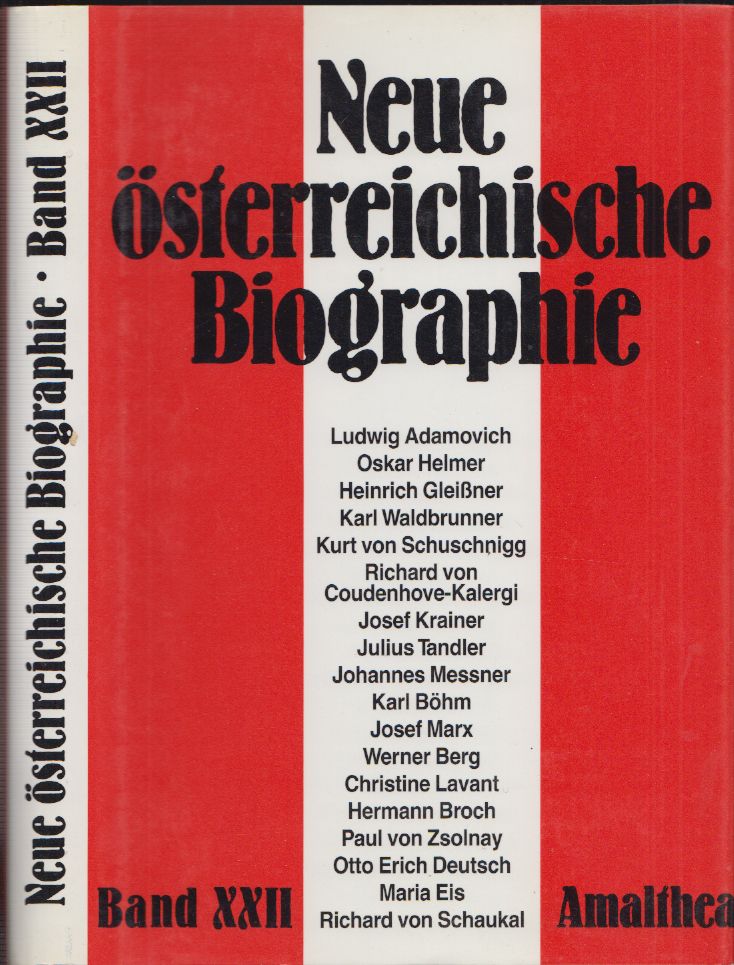  Neue sterreichische Biographie ab 1815. Groe sterreicher.