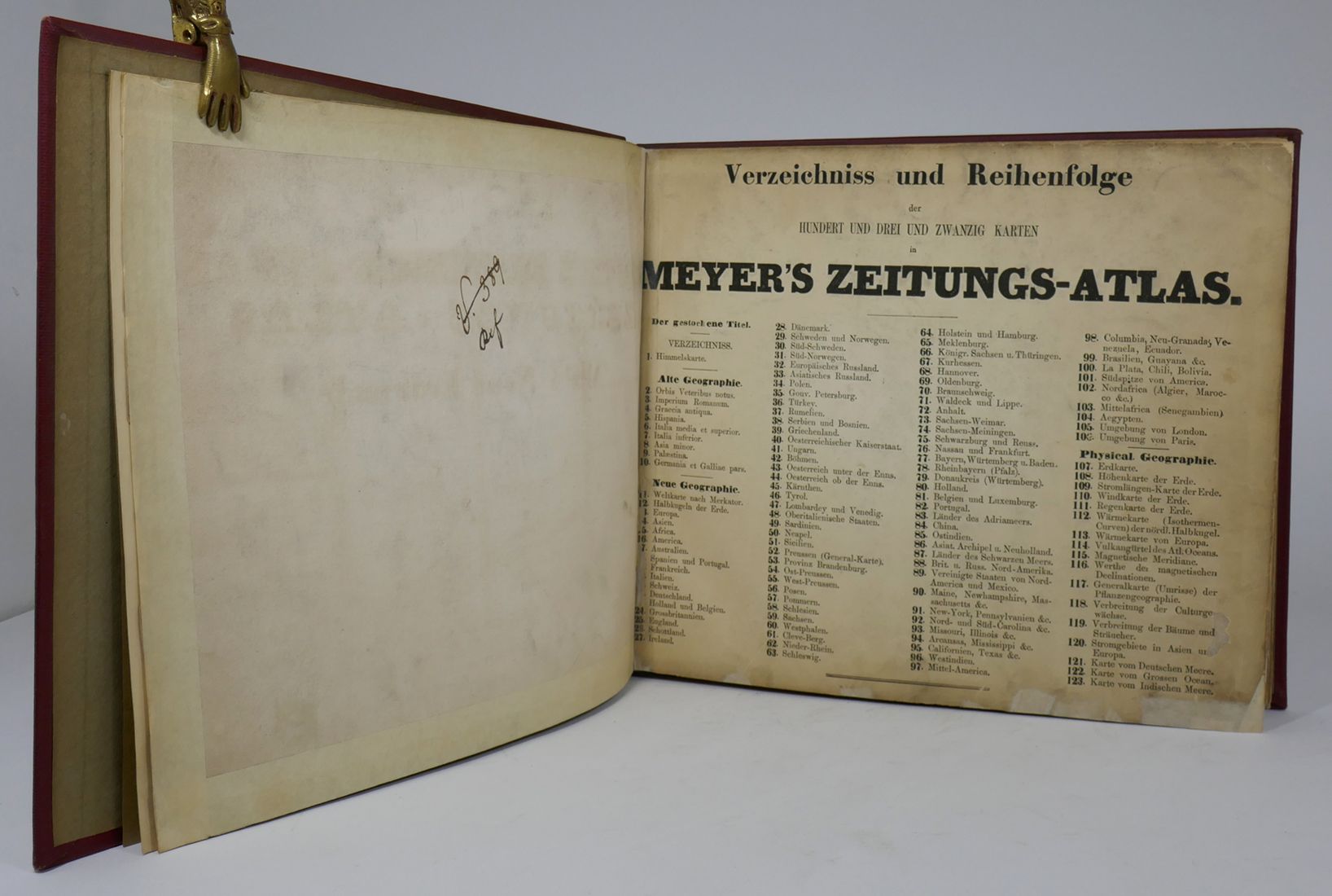 MEYER, J. (Hrsg.) Neuester Zeitungs-Atlas fr Alte & Neue Erdkunde.