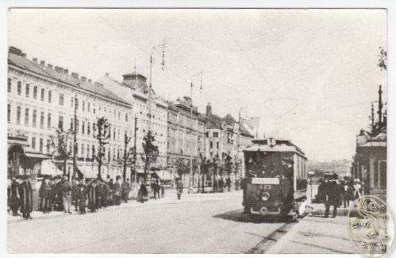  [Strassenbahnlinie 68 - Strassenszene in Wien um 1900]