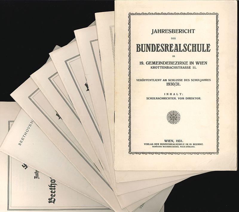  Jahresbericht der Bundesrealschule/Beethoven-Realschule im 19. Gemeindebezirke in Wien Krottenbachstrasse 11.