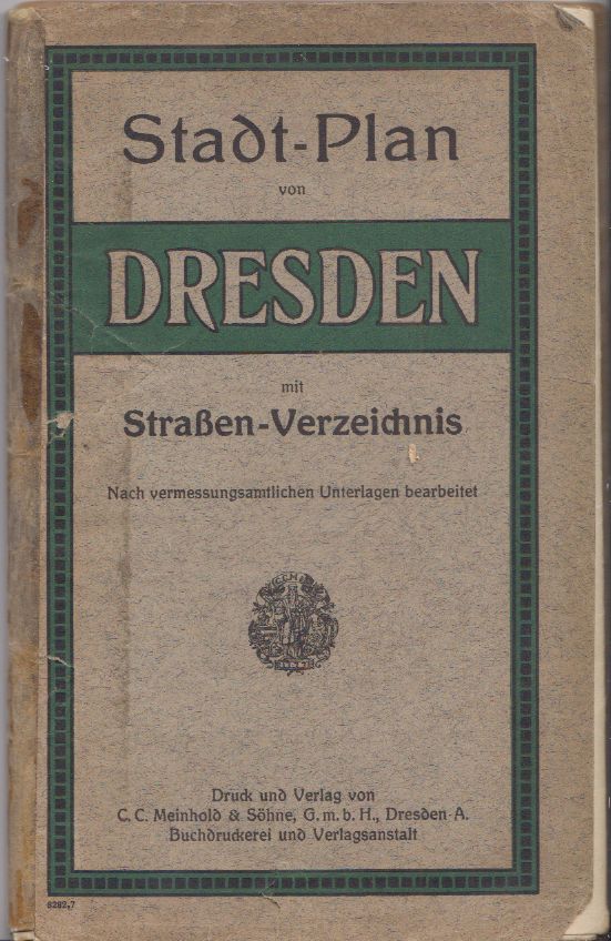  Stadt-Plan von Dresden mit Straen-Verzeichnis