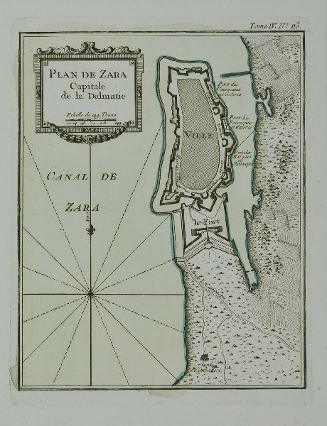  Plan de la Zara capitale de la Dalmatie.