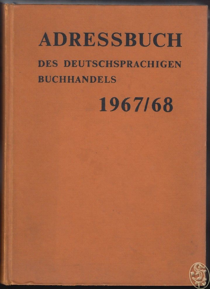 Adressbuch des deutschsprachigen Buchhandels 1967/68.
