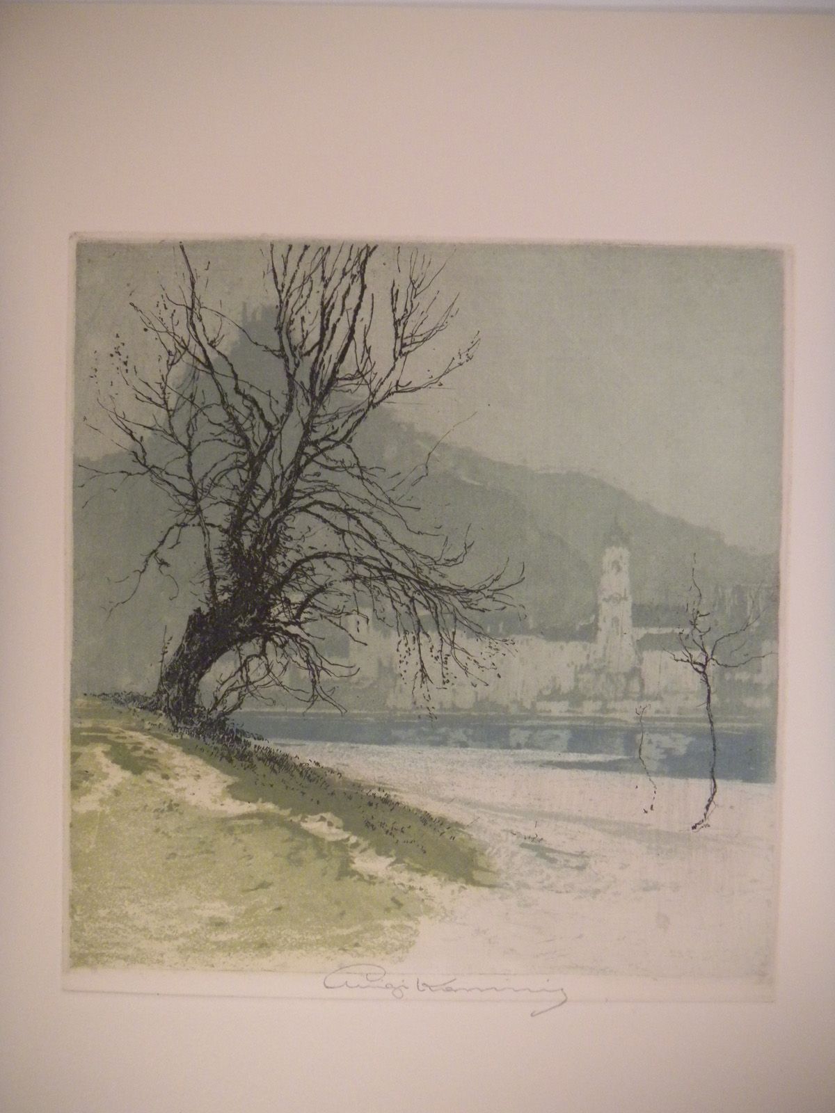 DRNSTEIN - KASIMIR, Luigi. Graphiker (1881-1962). [Drnstein im Winter].