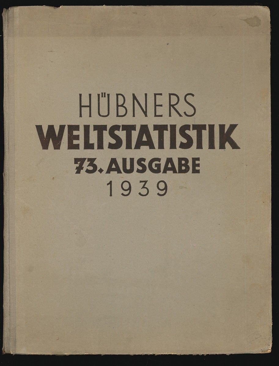 ROESNER, Ernst (Bearb.). Hbner`s Weltstatistik.
