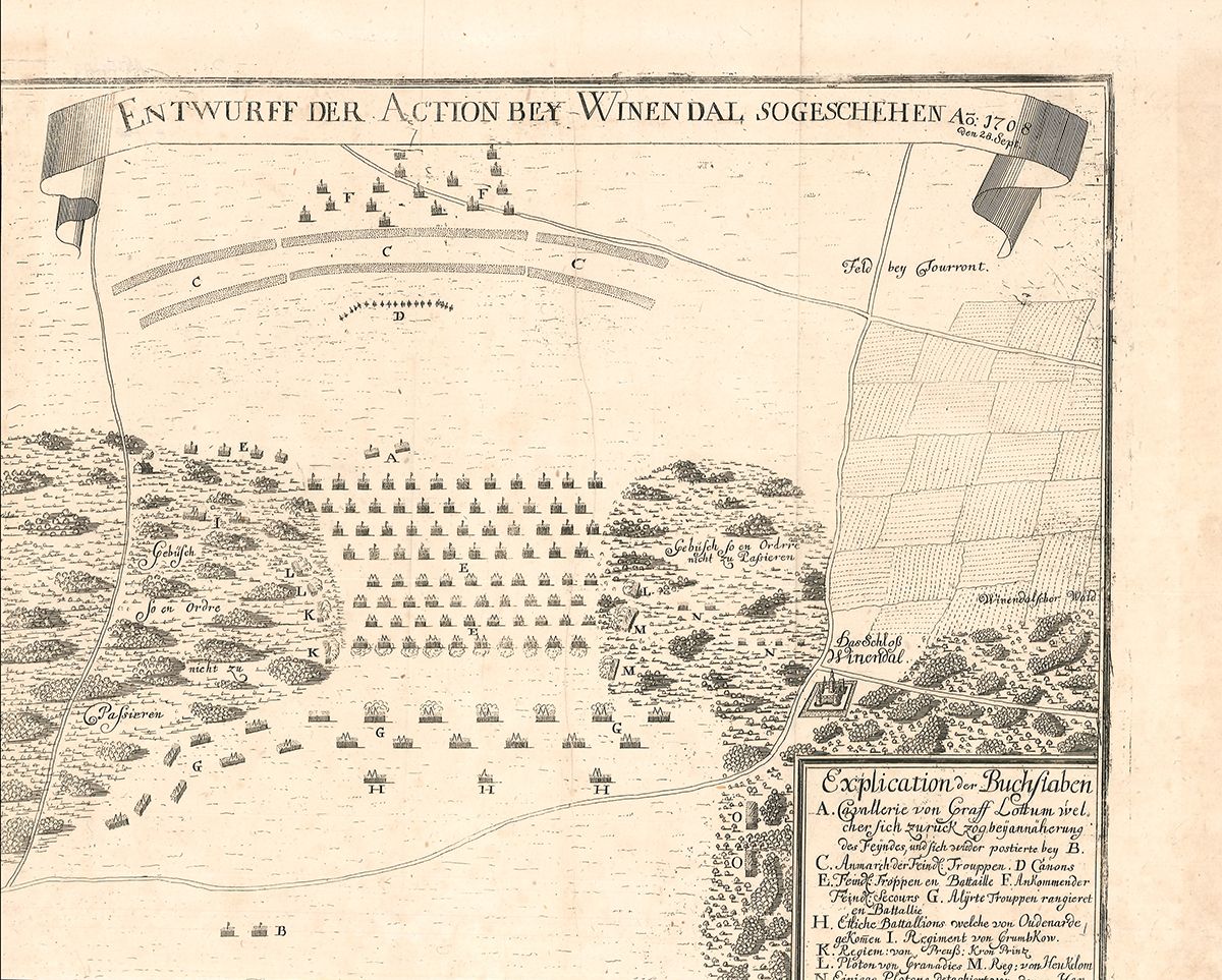  Entwurf der Action bey Winendal, sogeschehen Ao. 1708, den 28. Sept.