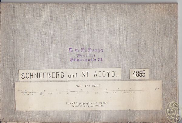 Schneeberg und St. Aegid. 4855. [Specialkarte der K. u. K. Österreichisch-Ungarischen Monarchie.].