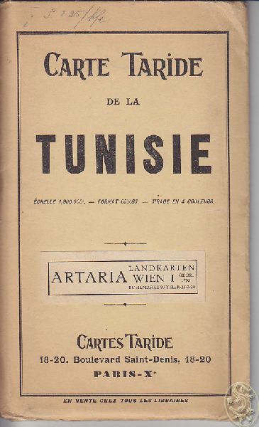 Carte Taride de la Tunisie.