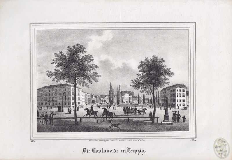  Die Esplanade in Leipzig.