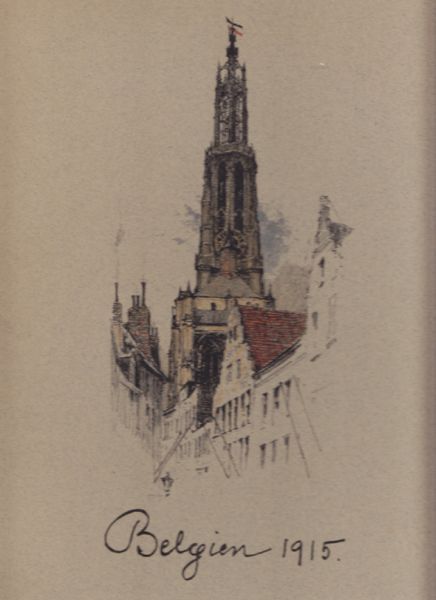 KASIMIR, Luigi. Belgien 1915. Ein Skizzenbuch von Luigis Kasimir. Text von Fedor von Zobelitz.