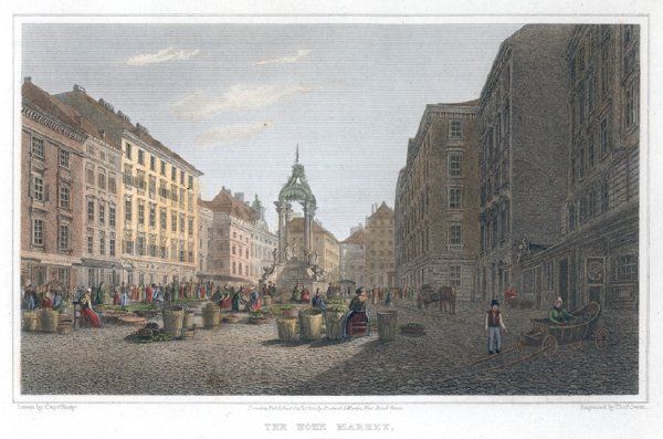 WIEN - HOHER MARKT - BATTY, Charles. The Hohe Market. Engraved by Thom. Owen.