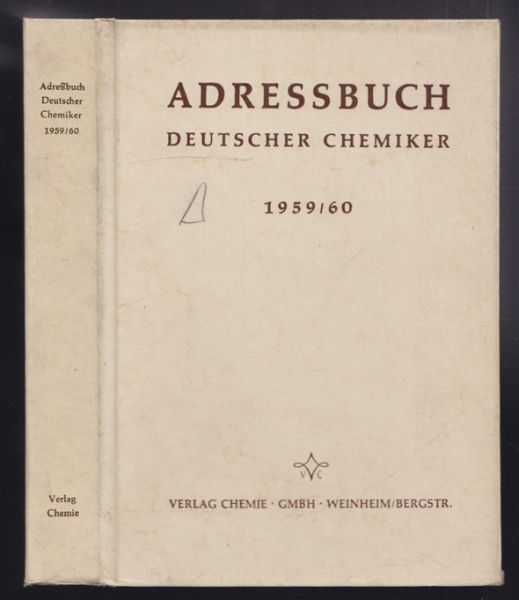  Adrebuch deutscher Chemiker 1959/60.