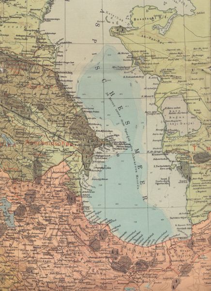  Karte von Vorderasien mit seinen Erdlgebieten