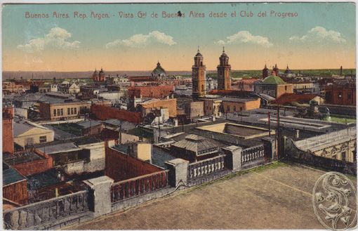  Buenos Aires, Rep. Argen. Vista Gal de Buenos Aires desde el Club del Progreso.