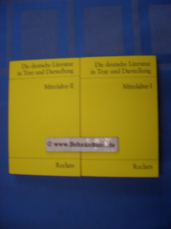 Die deutsche Literatur. Mittelalter I + II (2 Bände komplett). Hrsg. von Hans Jürgen Koch - Koch, Hans Jürgen [Hrsg.].
