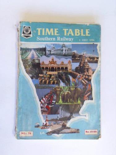 Time Table Southern Railway 1 July 1994 - Indian-Southern Railway