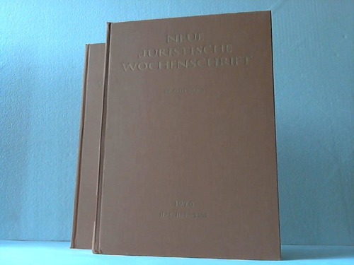 29. Jahrgang 1976. 1. und  2. Halbband. 2 Bände - Neue juristische Wochenschrift