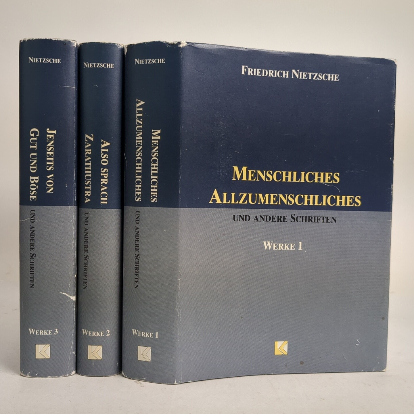 Werke in drei Bänden Band 1: Menschliches Allzumenschliches; Band 2: Also sprach Zarathustra; Band 3: Jenseits von Gut und Böse - Nietzsche, Friedrich