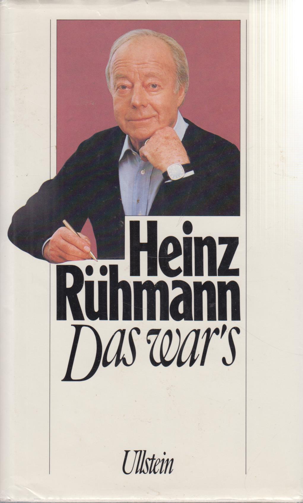 Das wars Erinnerungen. Ullstein Ex Libris - Rühmann, Heinz