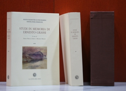   Studi in memoria di Ernesto Grassi. A cura di Emilio Hidalgo-Serna Massiomo Marassi. (Studia humanitatis) 