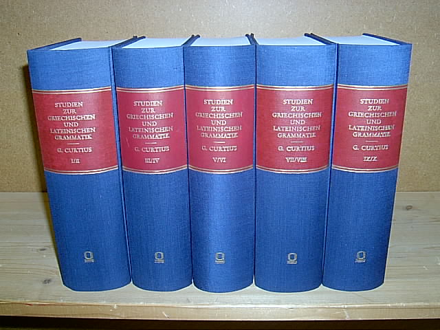 Studien zur griechischen und lateinischen Grammatik. 10 Bände in 5 Bänden. - Curtius, Georg / Brugmann, Karl