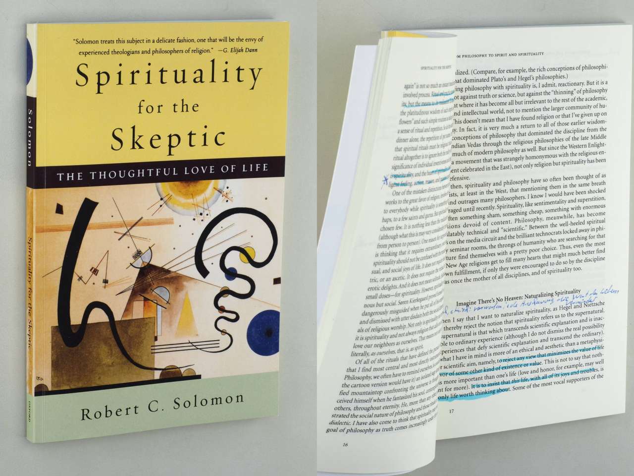 Spirituality for the skeptic. the thoughtful love of life. - Solomon, Robert C.