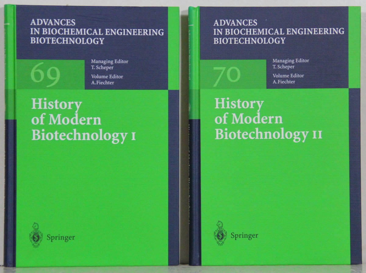 Advances in Biochemical Engineering Biotechnology, vol. 69 + 70: History of Modern Biotechnology I + II. 2 volumes set.