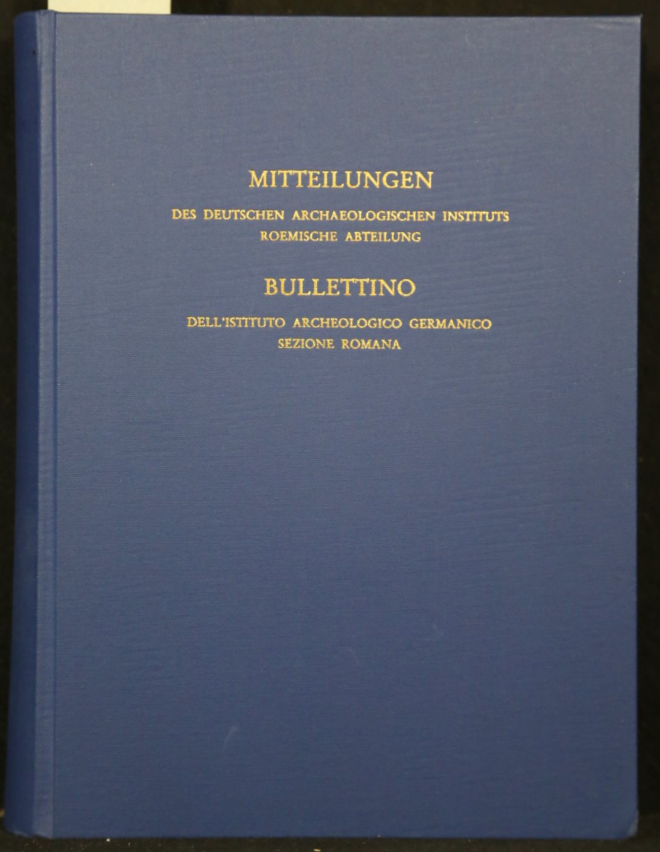Mitteilungen des Deutschen Archäologischen Instituts. Römische Abteilung, Band 100 (1993).
