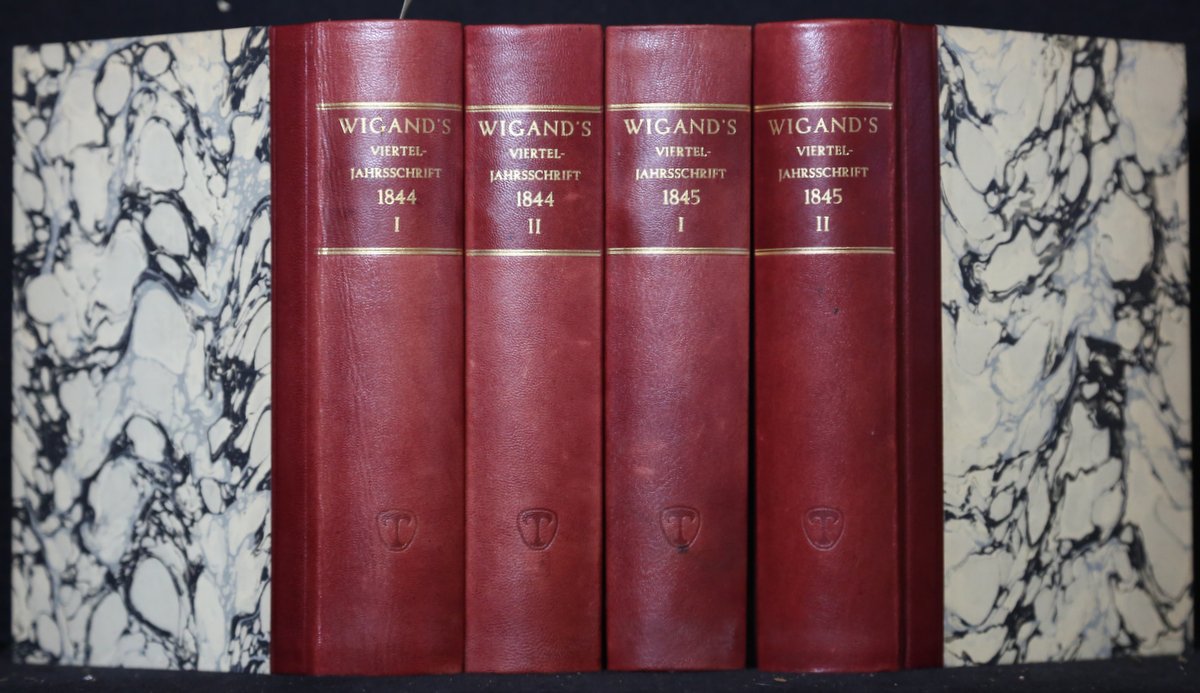 Wigand's Vierteljahrsschrift. Jahrgänge 1844 und 1845 in je 2 Bänden. Reprint der Ausgaben 1844-1845. - Wigand