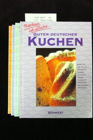 Sdwest Verlag. Backen ist Liebe ( 4 Bnde ). Herzhaft & Pikant / Kstliche Torten / Weihnachtsgebck/Guter Deutscher Kuchen. o.A.